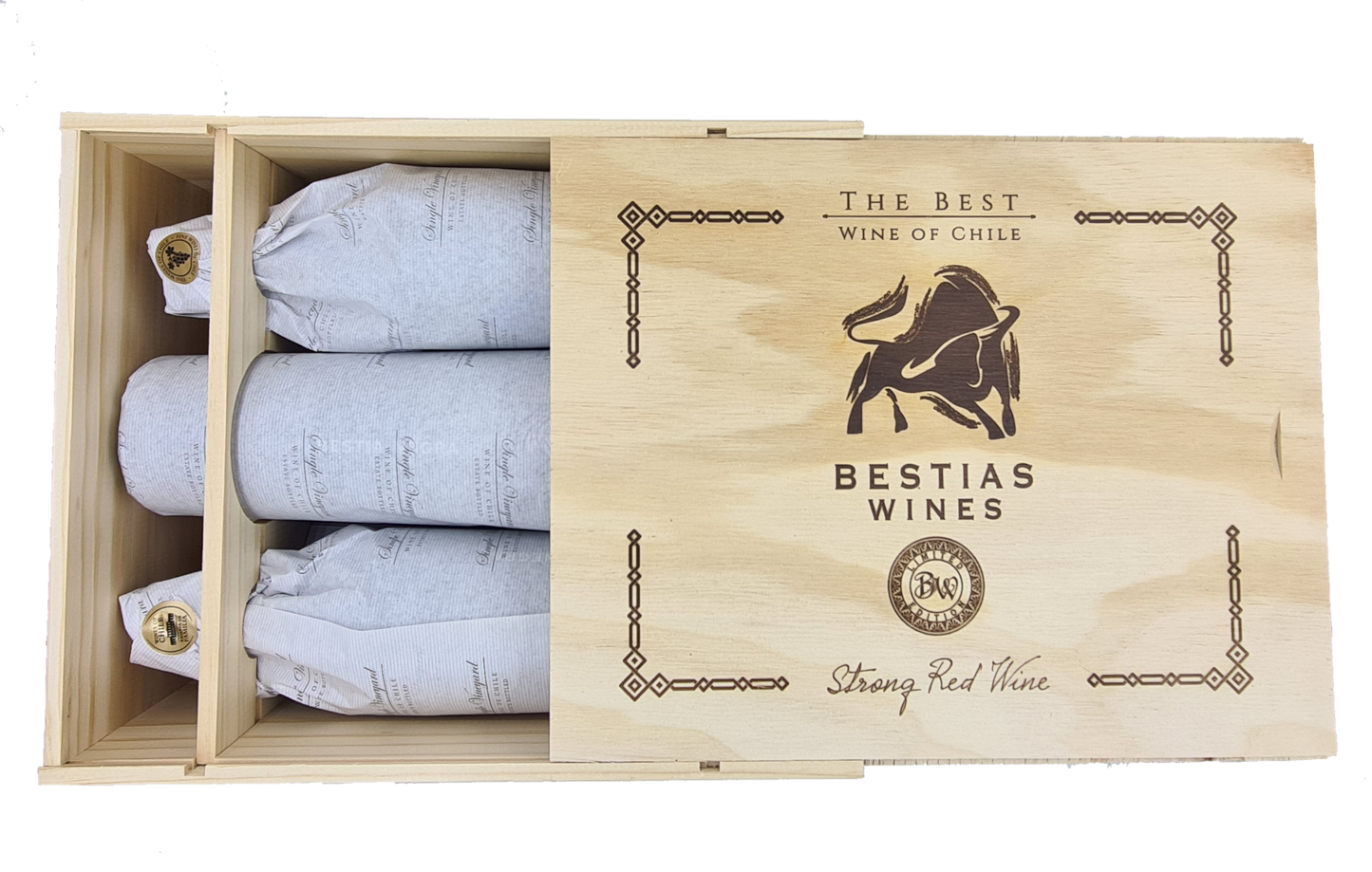 Mix Deluxe Bestias Wines | Cepas Tintas | Caja Madera 6 botellas 750cc