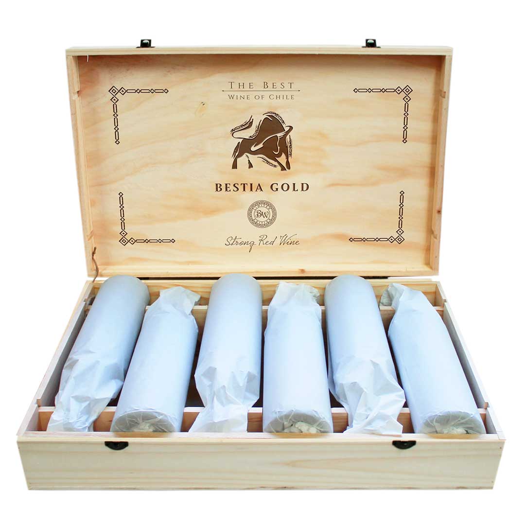 Bestia Gold | Limited Edition | Carmenere | Caja Madera 6 botellas 750cc