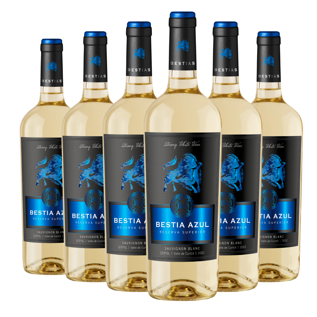 Bestia Azul | Reserva Superior | Sauvignon Blanc | Caja 6 Botellas 750cc