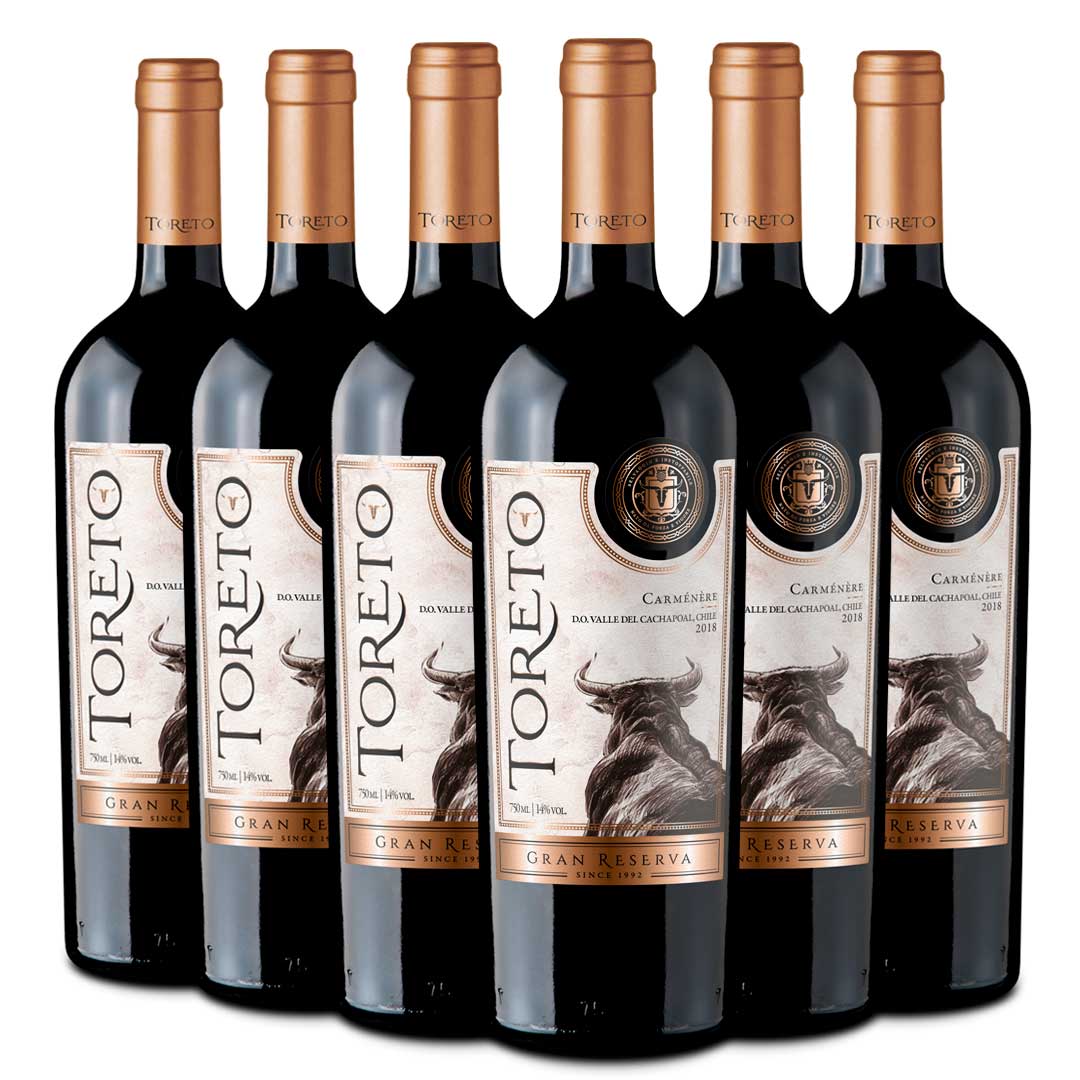 Toreto | Gran Reserva | Cepas Tintas | Caja 6 Botellas 750cc