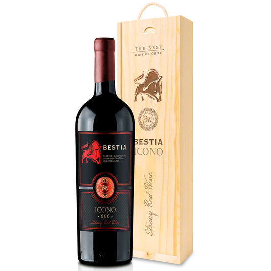 Bestia | Icono | Strong Red Wine | Estuche Madera | Botella 750cc