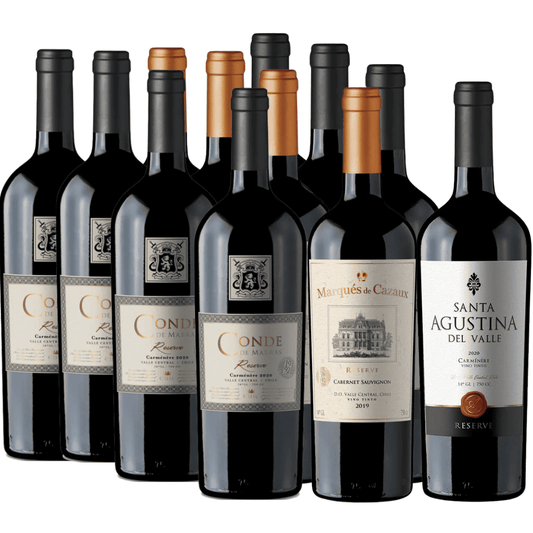 Pack 12 vinos | Reserva | Carmenere-Cabernet Sauvignon | 750cc