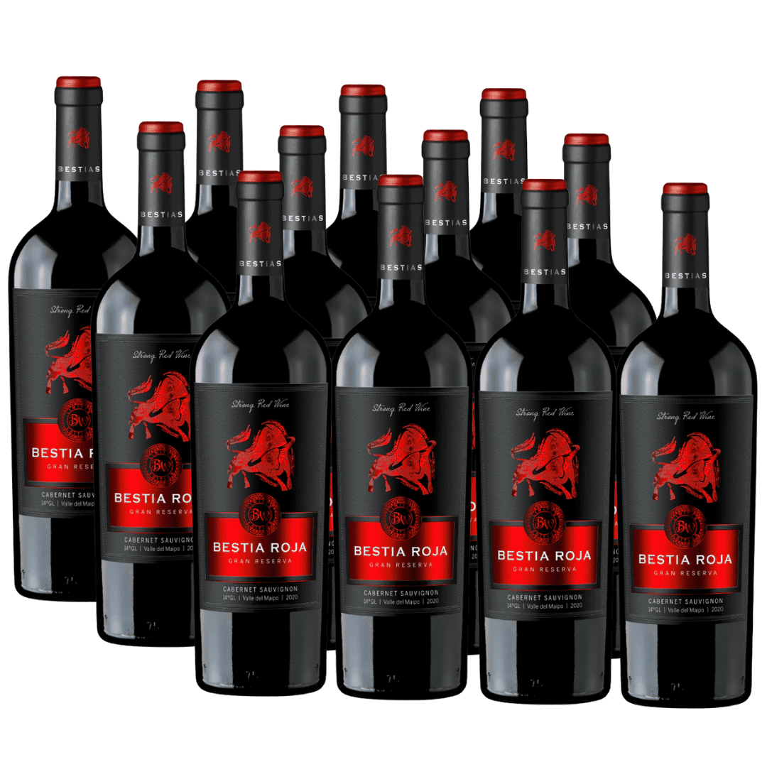 Bestia Roja | Gran Reserva | Cepas Tintas | Caja 12 Botellas 750cc
