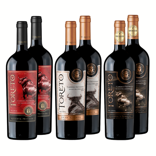 Pack Mix Toreto | Cepas Tintas | Caja 6 Botellas 750cc