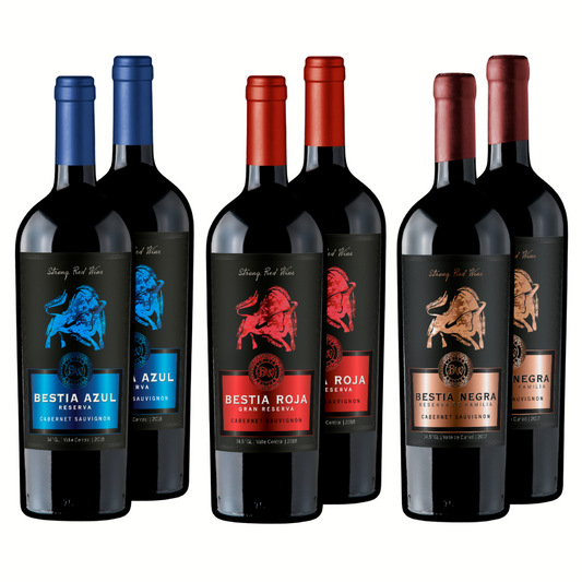 Pack Mix Bestias Wines | Cepas Tintas | Caja 6 Botellas 750cc